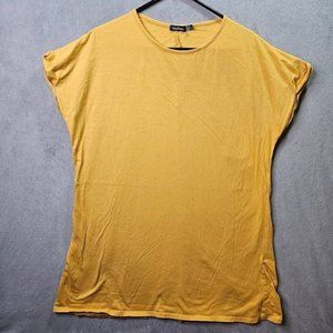 Boohoo Shirt Dress Mustard Yellow Womens Size US 14 UK 18